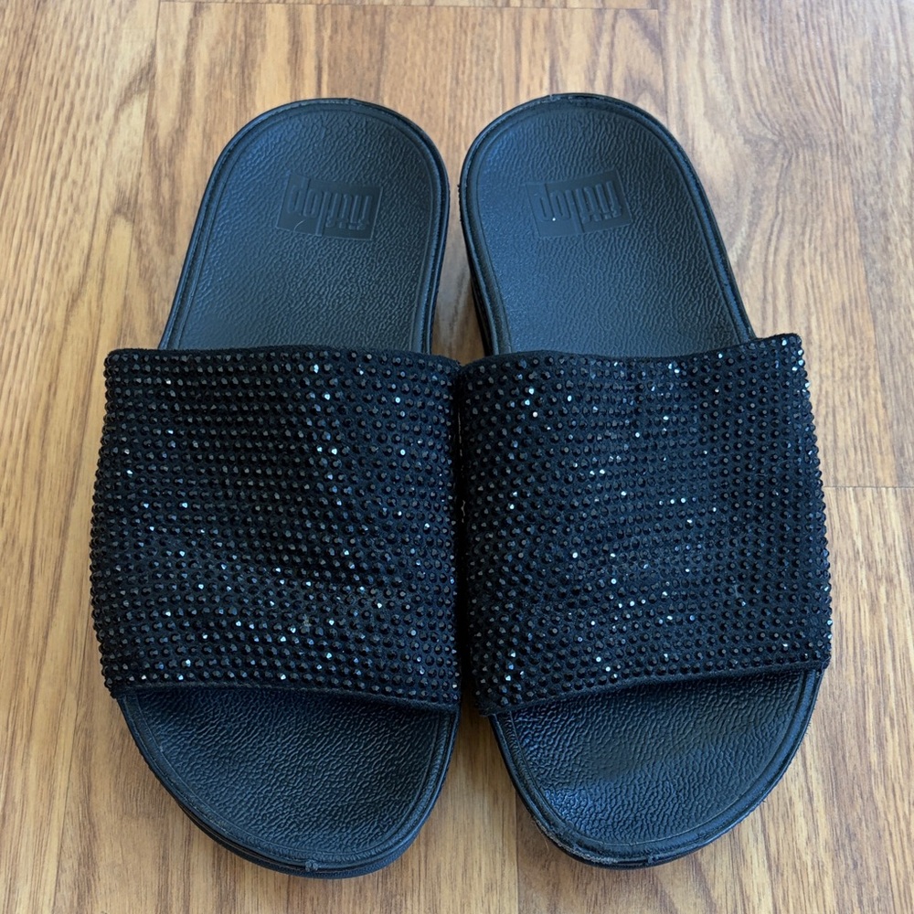 Fitflop Crystal Slide Sandals 8.5  8 1/2